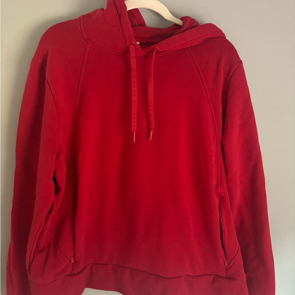 Red Athleta hoodie